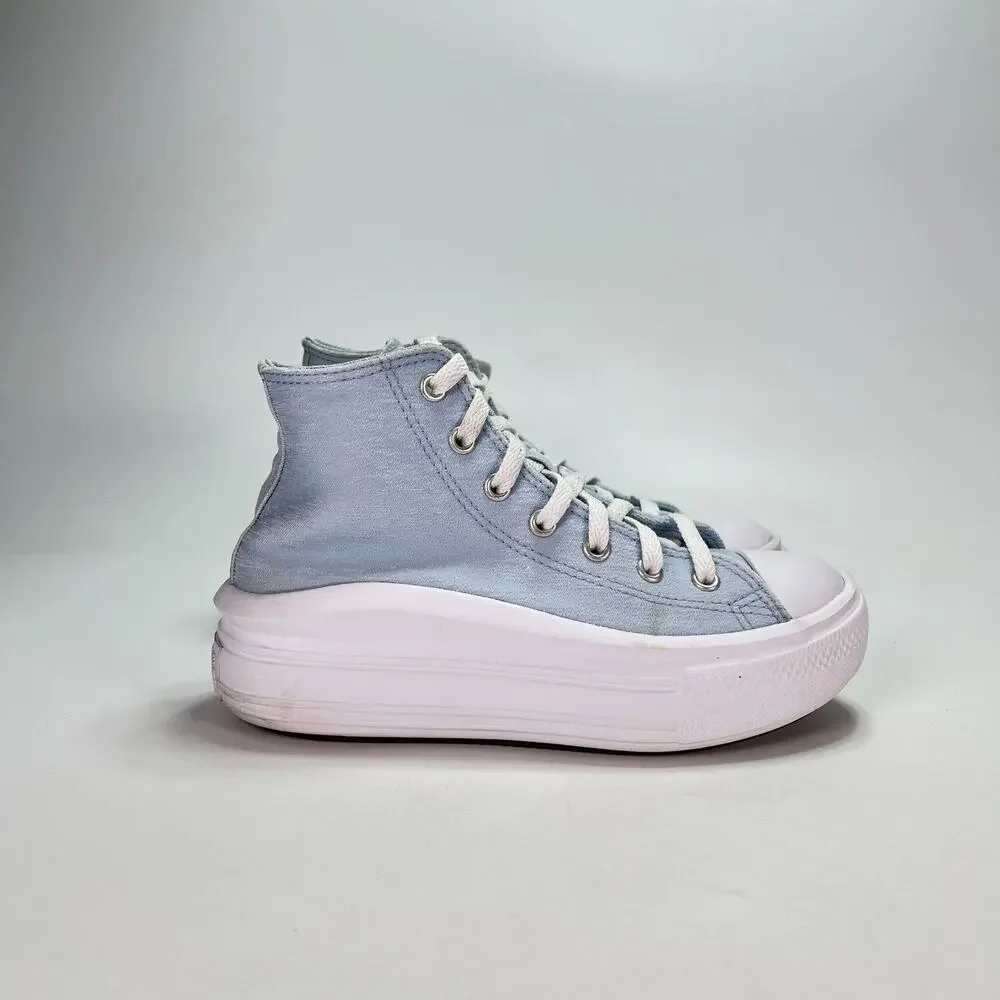 Converse Chuck Taylor All Star Move Light Blue Platform Shoes A03810C Youth Sz 2